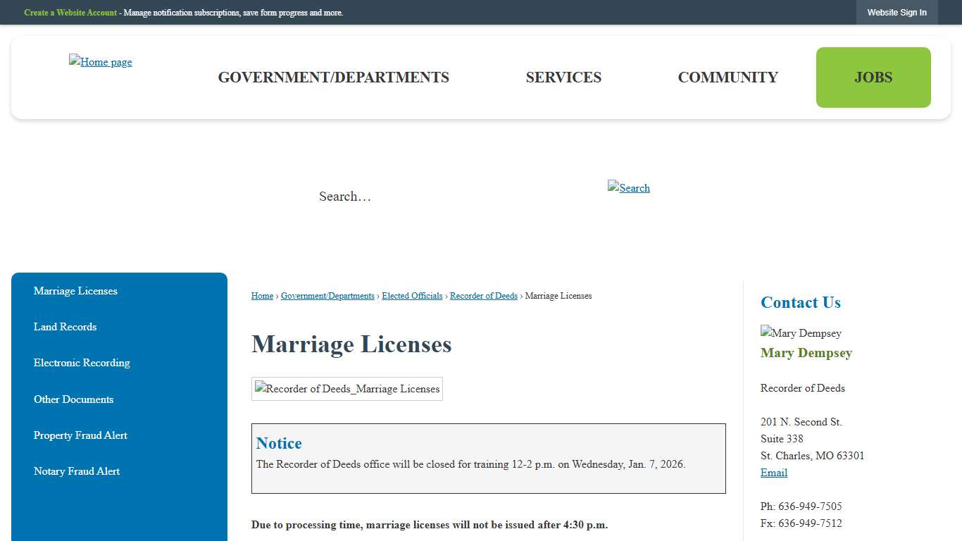 Marriage Licenses | St Charles County, MO - Official Website